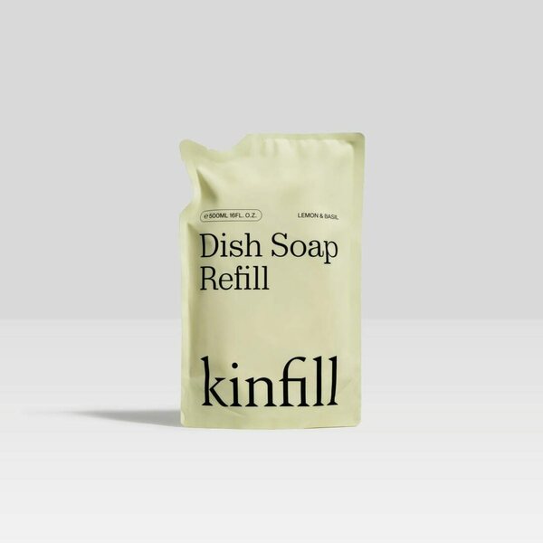 Kinfill Dish Soap Refill lemon & basil 500ml