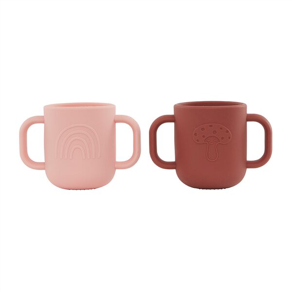 OYOY Kappu Cup - Pack of 2, coral/nutmeg