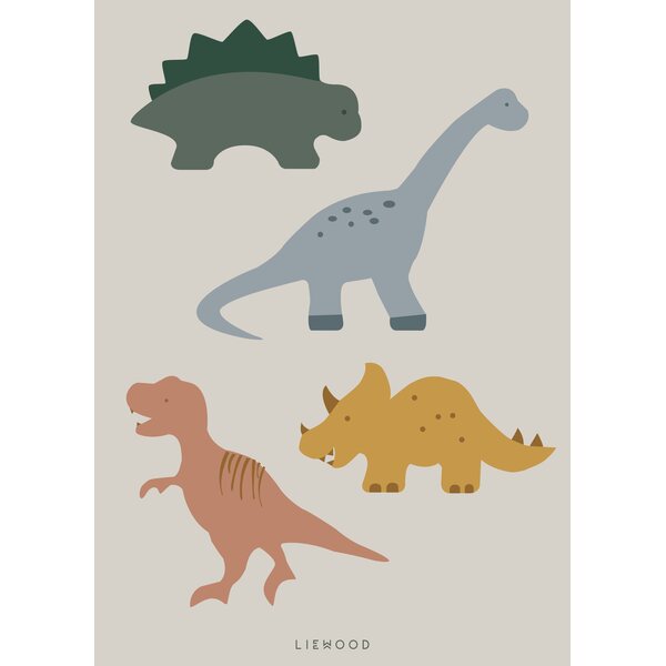 Liewood Beverly juliste 50 x 70 cm, Dino / Sandy MALLIKAPPALE