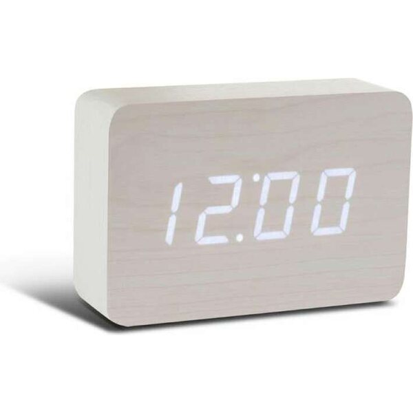 Gingko Design Brick click kello, valkoinen/valkoinen led180