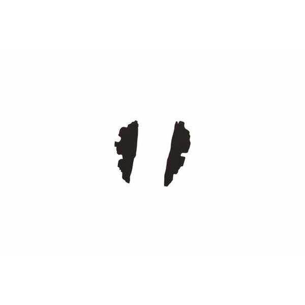 Littlebit Design elongated MORE BLACK -stud earrings 45 mm