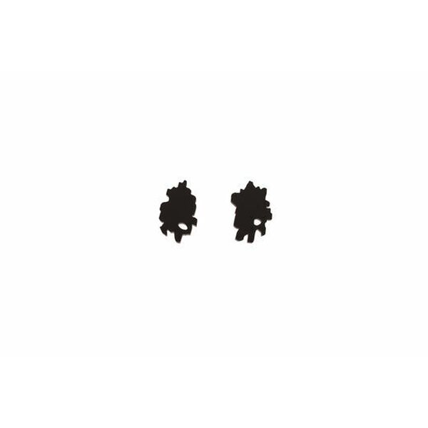 Littlebit Design reiälliset MORE BLACK -nappikorvakorut 30 mm