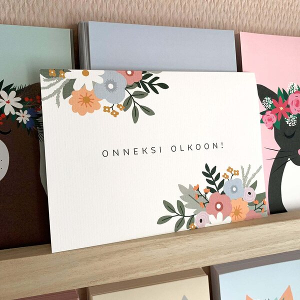 Helle Visuals Onneksi olkoon! kortti, 2-osainen