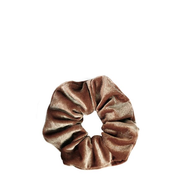 Velvet scrunchie, beigeruskea