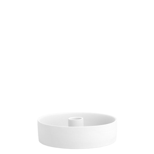 Storefactory Storm candle holder, white 15 x 4 cm