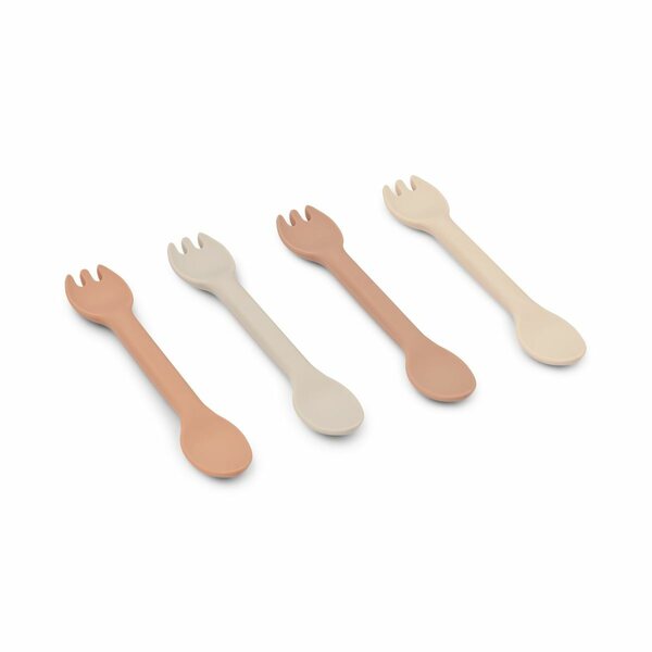 Liewood Jan 2 in 1 Cutlery 4-pack, Rose multi mix