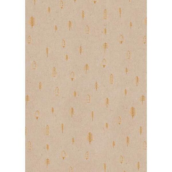 Ib Laursen Golden forest lahjapaperi 52,5 cm x 5 m