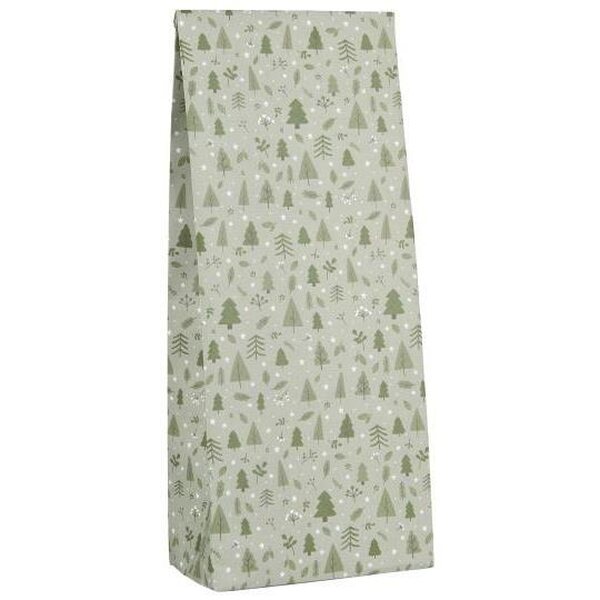 Ib Laursen Lahjapussi green Christmas forest S 12x30,5x7 cm