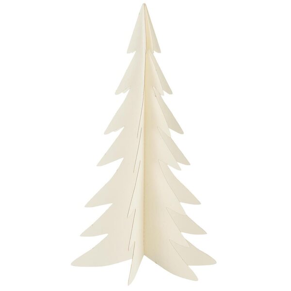 Ib Laursen Kuusi paper decoration 14 x 25 cm, white