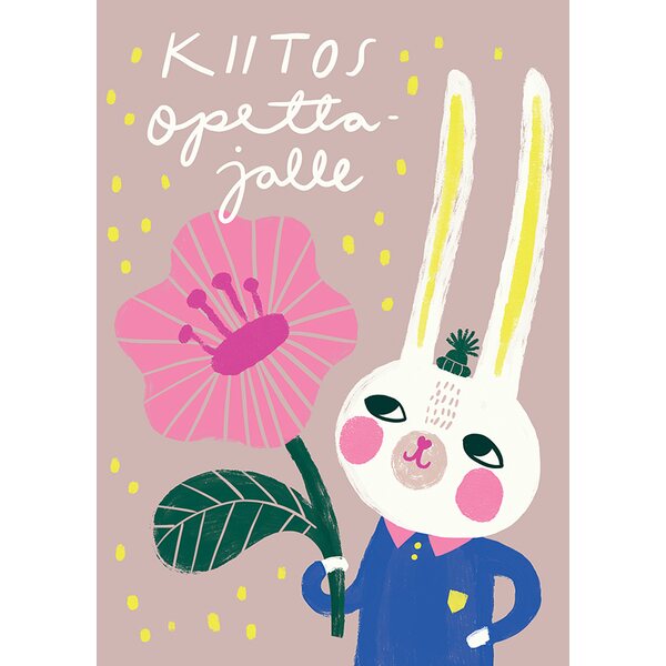 Mira Mallius Kiitos opettajalle -kortti, pupu