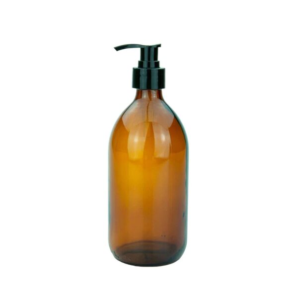 Kaurilan Sauna Lasinen pumppupullo 500 ml, ruskea