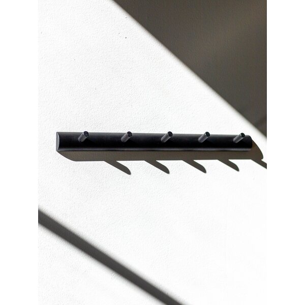Eco & Pop Coat rack 5 knobs 4 x 48 cm, black birch