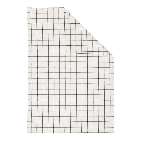 Ernst Checkered kitchen towel 47 x 70 cm, white/brown