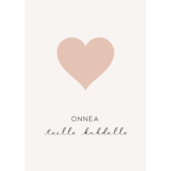 Onnea teille kahdelle kortti, sydän