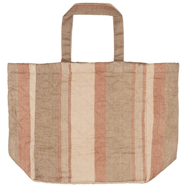 Ib Laursen Tikattu kassi 25 x 45 x 40 cm, beige/ruskea/ruoste