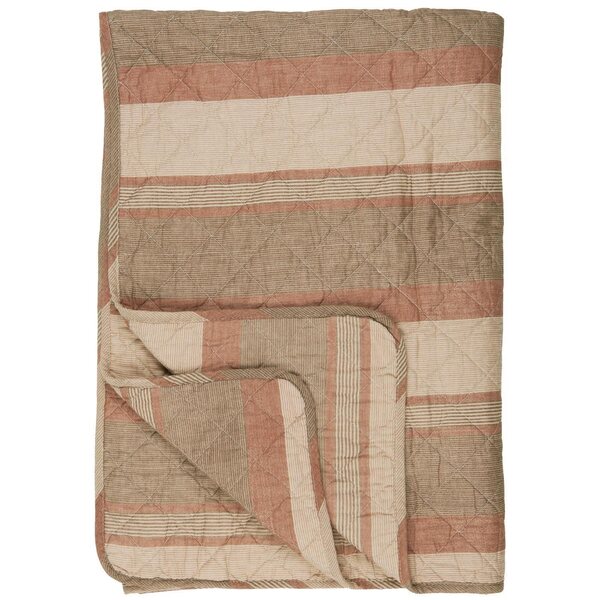 Ib Laursen Quilted blanket 130 x 180 cm, beige/brown/rust