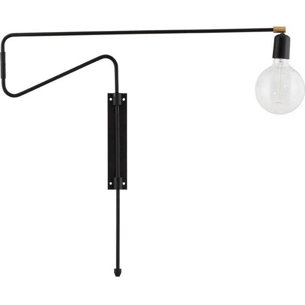 House Doctor Swing seinävalaisin 70 cm, musta