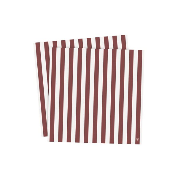 Ernst Raidalliset servetit 33 x 33 cm, punainen/valkoinen