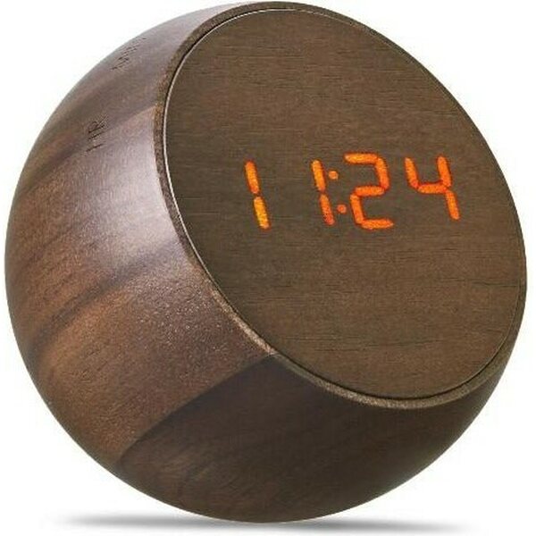 Gingko Design Tumbler click kello, natural walnut