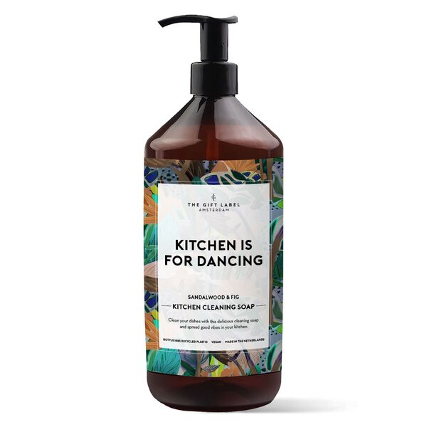 The Gift Label Kitchen Cleaning Soap 1000ml, Kitchen Is For Dancing