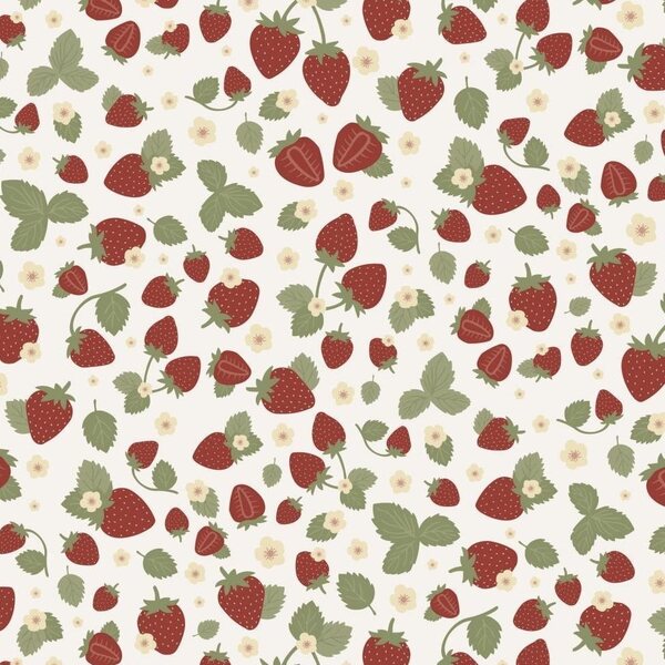 Ib Laursen Strawberries gift wrapping paper 52,5 cm x 2 m