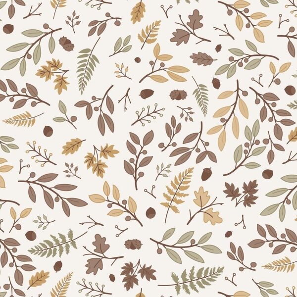 Ib Laursen Autumn leaves gift wrapping paper 52,5 cm x 2 m