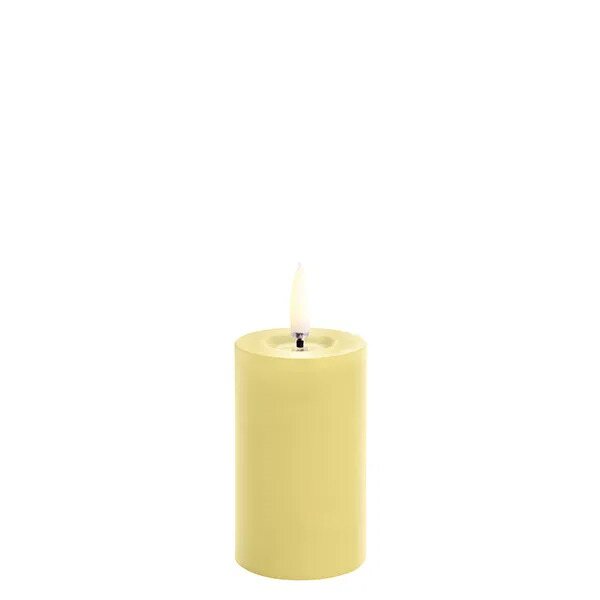 Uyuni LED pillar candle 5 x 7,5 cm, wheat yellow melted