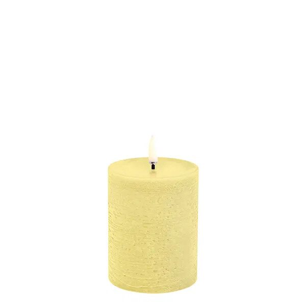 Uyuni Led-kynttilä rustiikki 7,8 x 10 cm, wheat yellow