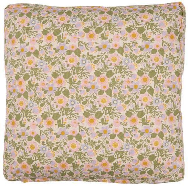 Ib Laursen Signe box cushion cover flower print 45 x 4,5 x 45 cm