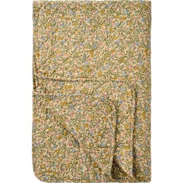 Ib Laursen Quilted blanket 130 x 180 cm, blue/yellow/pale pink/red