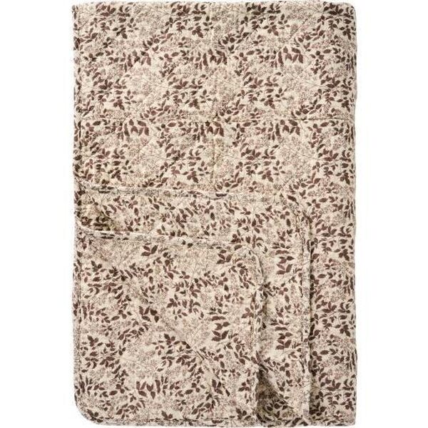 Ib Laursen Quilted blanket 130 x 180 cm, off white/brown
