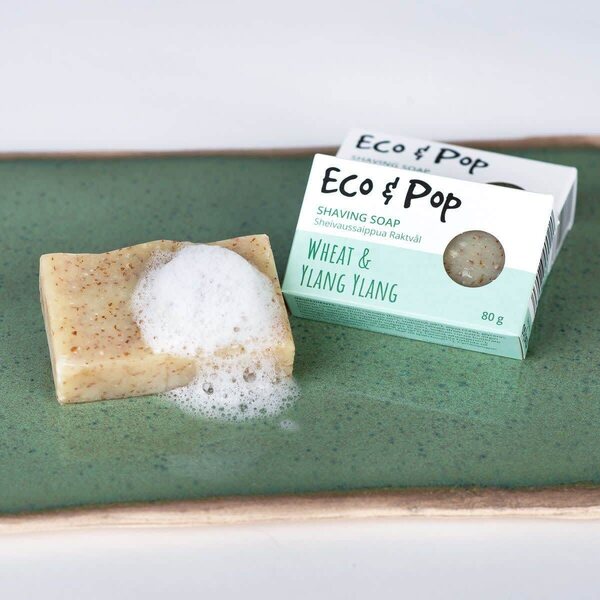 Eco & Pop Sheivaus-/kylpysaippua Wheat & Ylang Ylang, 80 g
