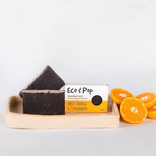 Eco & Pop Sheivaus-/kylpysaippua Sweet Orange & Cinnamon, 80 g
