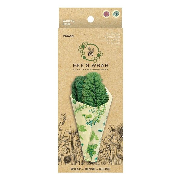 Bee`s Wrap Vegaaninen ruokakääre Variety pack 7 kpl/pkt