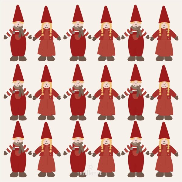 Ib Laursen Elves hand in hand napkin 20 pcs 33 x 33 cm