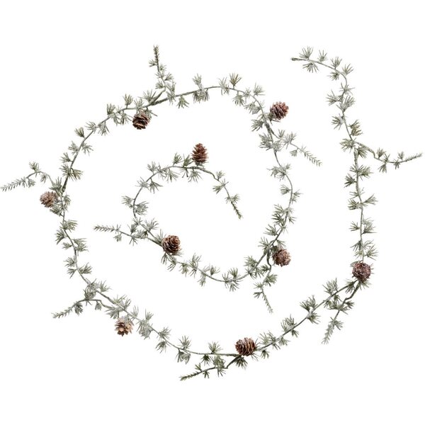 Ib Laursen Artificial cedar garland w/cones and artificial snow