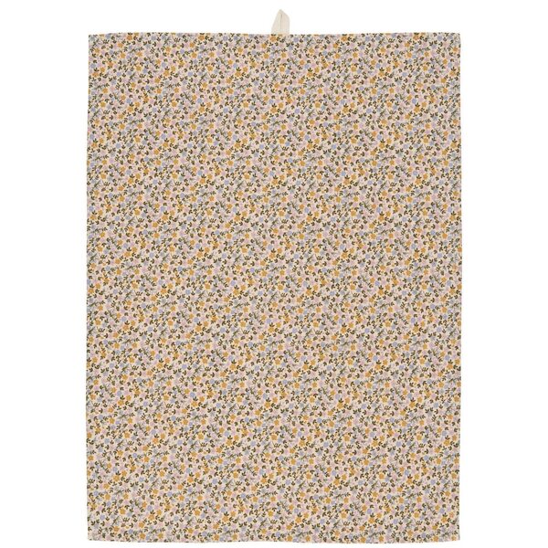 Ib Laursen Line kitchen towel 50 x 70 cm, orange/pale blue/pink