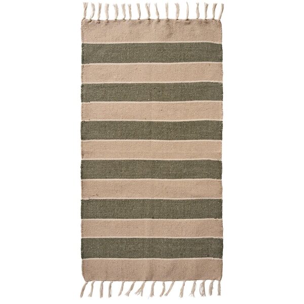 Ib Laursen Striped rug 60 x 120 cm, beige/olive/cream