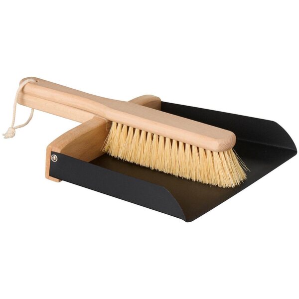 Ib Laursen Dust brush set, beech/black