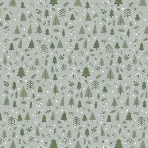 Ib Laursen green Christmas forest lahjapaperi 52,5 cm x 2 m