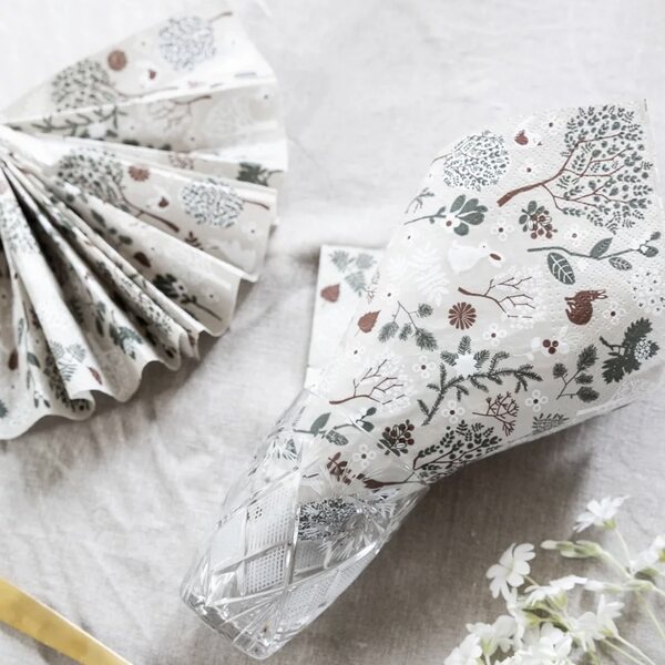 Kanelimamma Jänömetsä napkins 33 x 33 cm, 20 pcs/pkt CHOOSE COLOUR