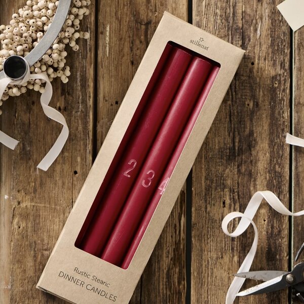 Ib Laursen crown candle advent 2,2 x 29 cm 4 pcs/pkt - CHOOSE COLOUR