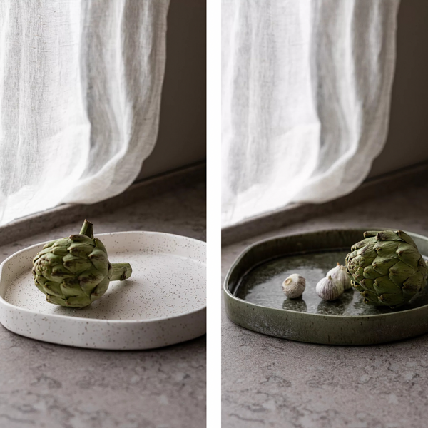 Storefactory Ekliden ceramic tray/plate 31 x 31 x 3 cm - CHOOSE COLOUR