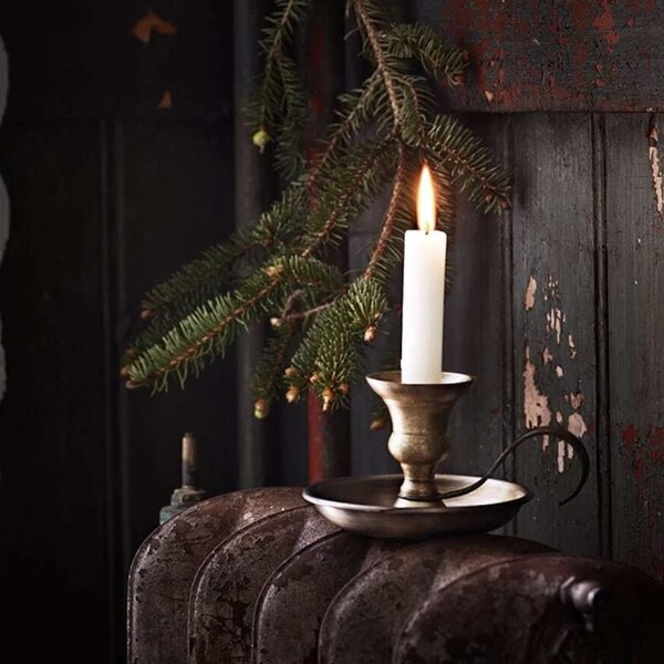 Strömshaga Gunnar Candle Holder, Antique Brass