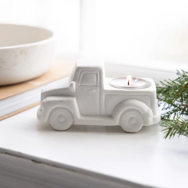 Storefactory Vinterviken candleholder 13 x 7 x 7 cm, white