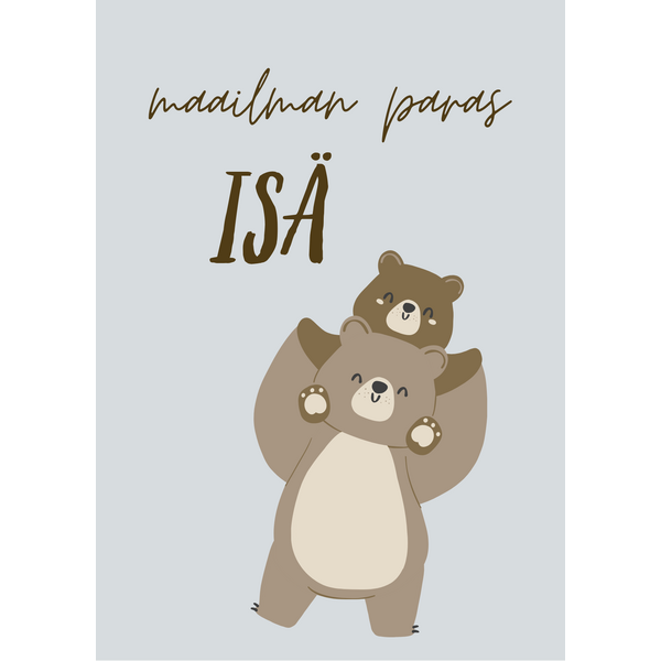 Maailman paras isä isänpäiväkortti