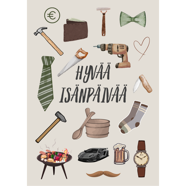 Hyvää isänpäivää isänpäiväkortti