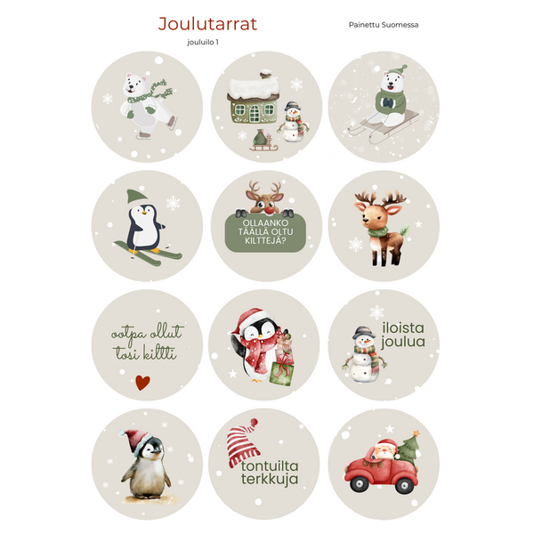 Joulutarrat 12 kpl, jouluilo 1
