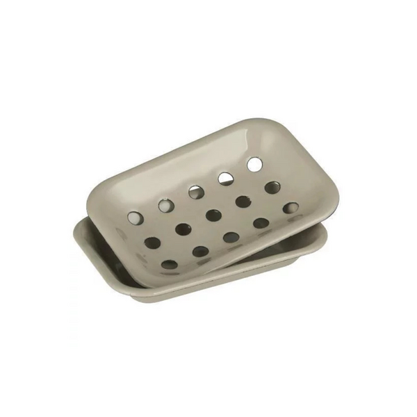 Ib Laursen Soap dish 2 parts enamel CHOOSE COLOUR