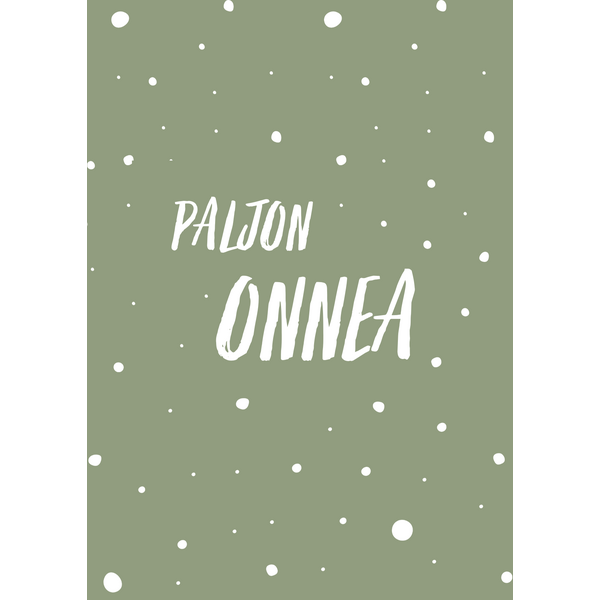 Paljon onnea kortti, vihreä